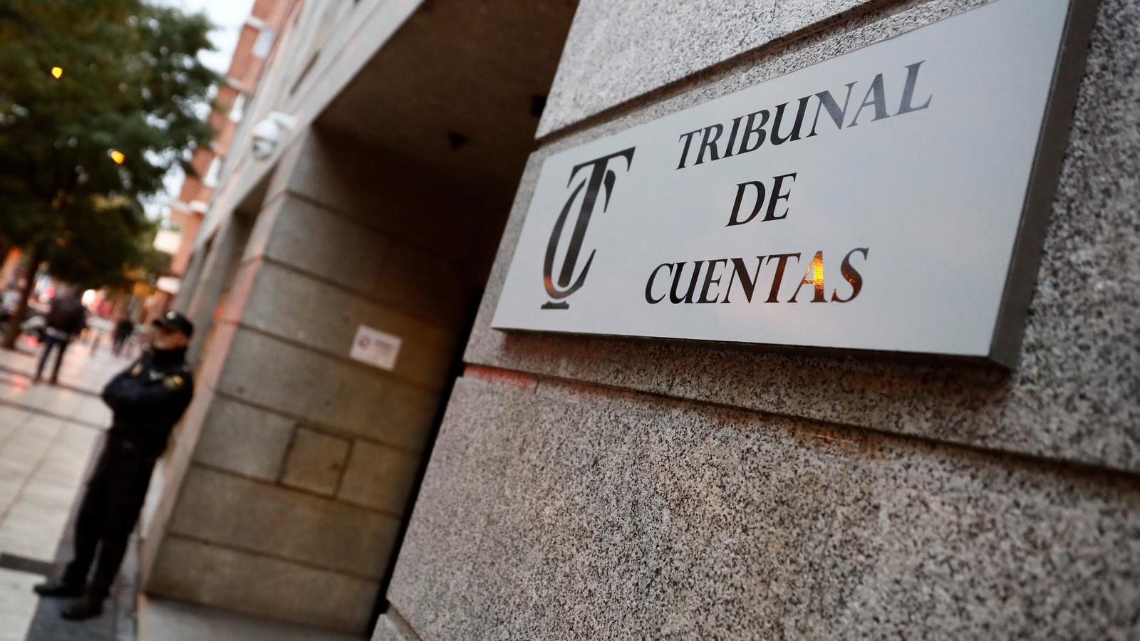 Entrada del Tribunal de Cuentas, en Madrid.